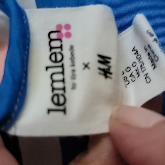 Lemlem x H&M Satiny Strappy Lightweight Flowy Sheath Slip Striped Dress Size L - Picture 8 of 11